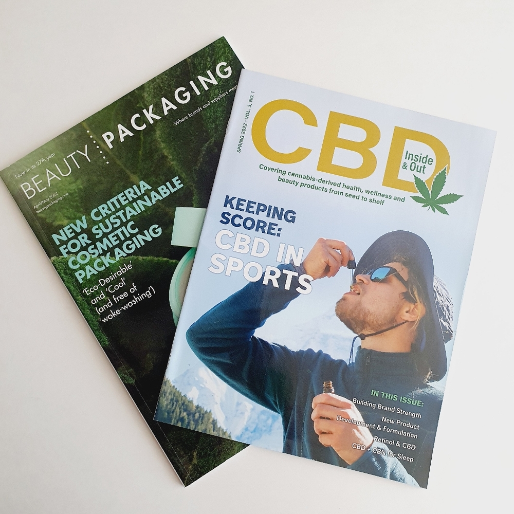 Beauty Packaging Magazine April, 2022 Sustainable Cosmetic Packaging + CBD